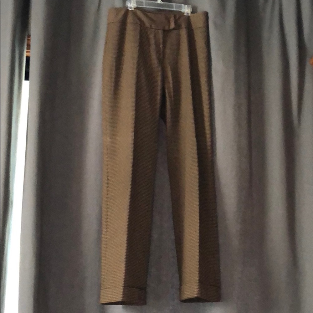 Cuffed patterned trousers